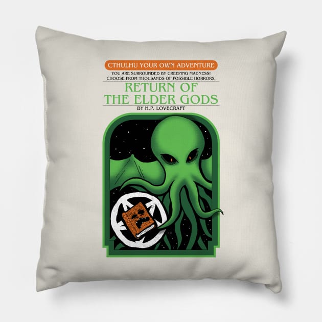 Cthulhu Your Own Adventure Pillow by MJ