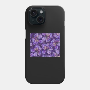 Iris watercolor pattern Phone Case