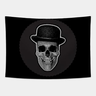 Skull with Bowler Hat Tapestry