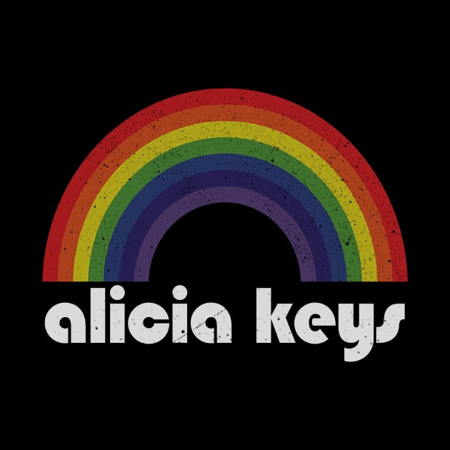 Alicia Keys / Vintage Rainbow Design // Fan Art Design by Arthadollar