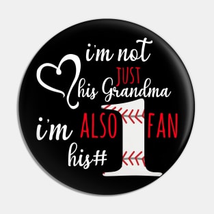 Baseball Grandma #1 Fan Pin