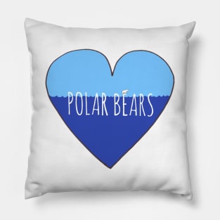 Stranded Polar Bear Love Pillow