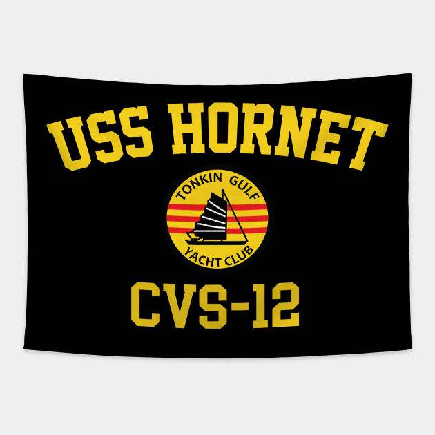 USS Hornet CVS-12 Tonkin Gulf Yacht Club Tapestry by Tonkin Gulf Yacht Club