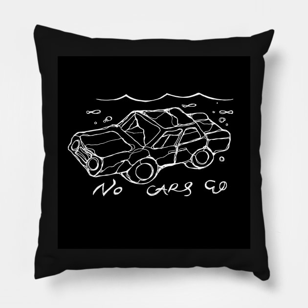 No Cars Go by the band Arcade Fire - Illustrated Lyrics Pillow by bangart