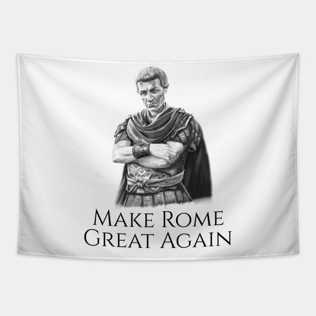 Gaius Julius Caesar Classical Rome Ancient Roman History Tapestry by Styr Designs