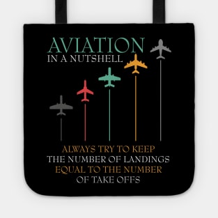 Funny Pilot Aviation In A Nutshell Tote