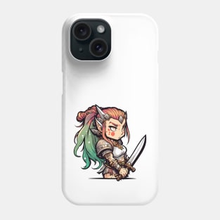 a dnd female elf barbarian Phone Case