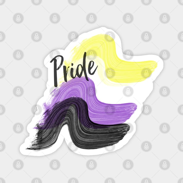 Non-Binary Pride Magnet by Lala Mew