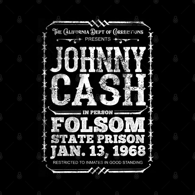 Cash at Folsom Prison, distressed by woodsman