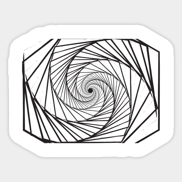 Galaxy Geometric Abstract Black Geometric Sticker Teepublic