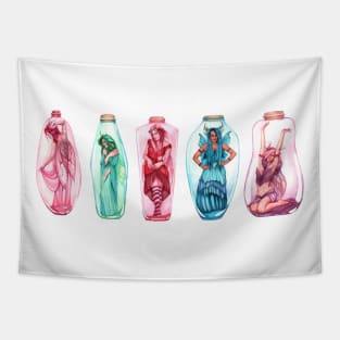 Rainbow Bottled Fairies Tapestry