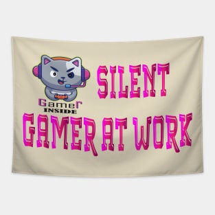 Born to Game Gamer Inside, Cool Gamer At Work Tapestry