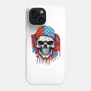 Proud to be an American and rockin' my Skull Flag with bold colors US Phone Case