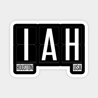 IAH - Houston Texas Airport Code Souvenir or Gift Shirt Magnet