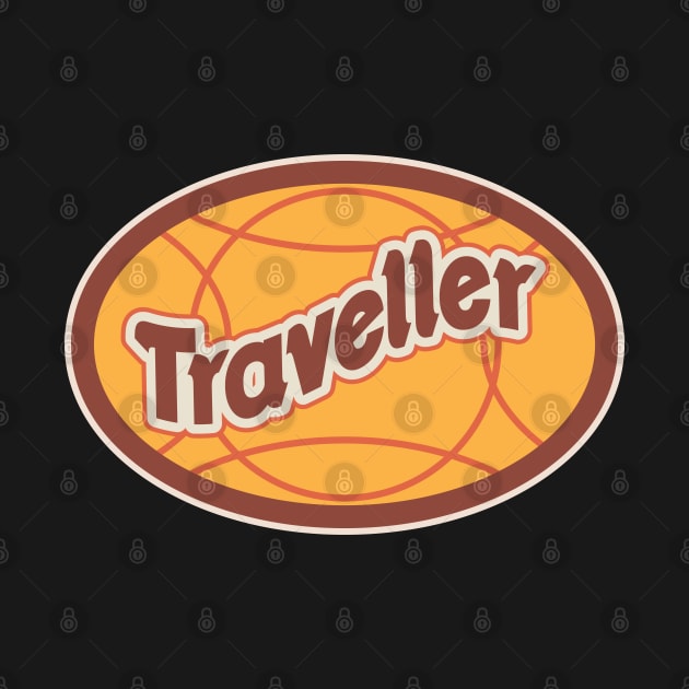 Retro Traveder Badge - Vintage backpacker Sticker - Classic Travel Illustration by Boogosh