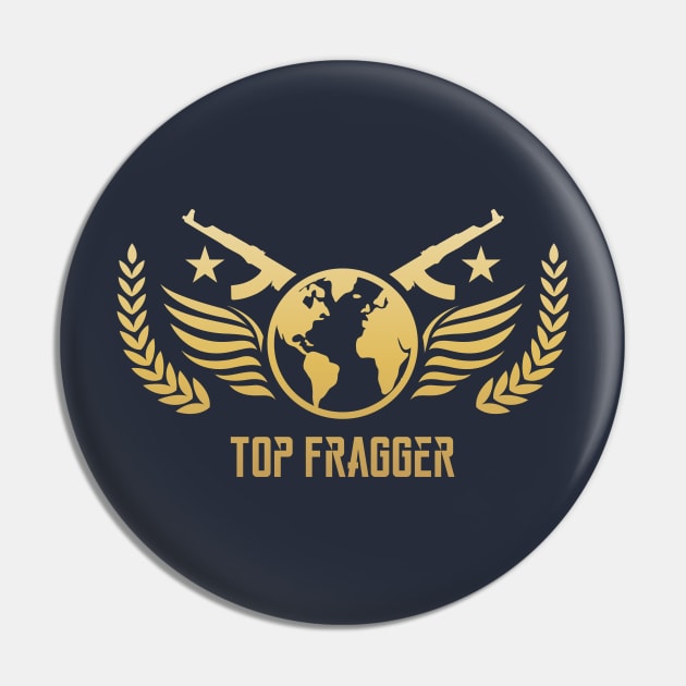 Top Fragger CSGO Counter Strike Global Offensive Gaming Pin by pixeptional