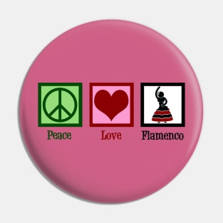 Peace Love Flamenco Dancing Pin