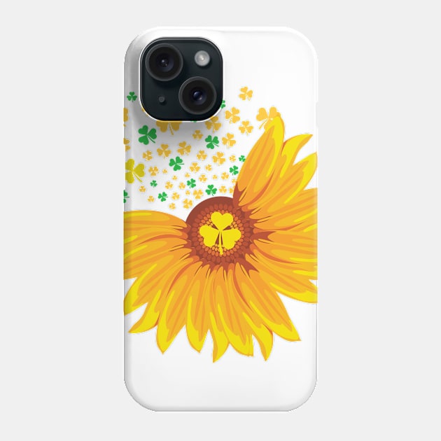 Sunflower St Patrick's Day Shirt For Men Women Phone Case by MAKOTO