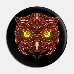 Owl Mosaic 2 Pin