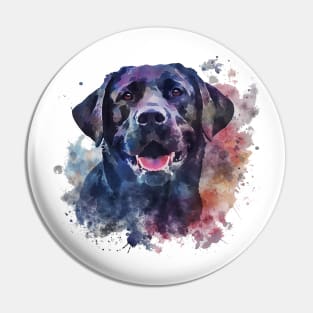 Labrador Retriever Pop Art Water Color For Dog Lovers Pin