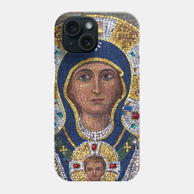 Virgin Mary Glass Mosaic Phone Case by Bobbex