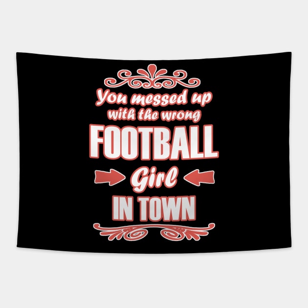 American Football Player Champion Girls Saying Tapestry by FindYourFavouriteDesign