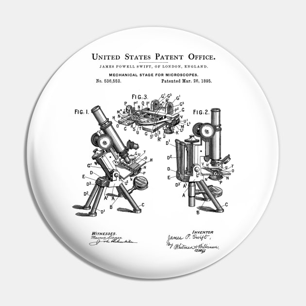 Microscope Patent Black Pin by Luve