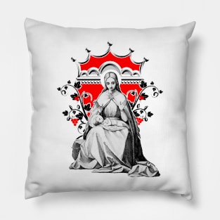 Our Lady with the Child Jesus Biblical Scene Pillow