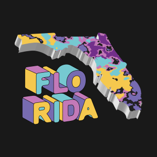 Florida State Map Art T-Shirt