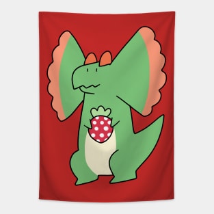 Strawberry Dilophosaurus Tapestry