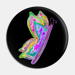 Psychedelic Colorful Butterfly Pin