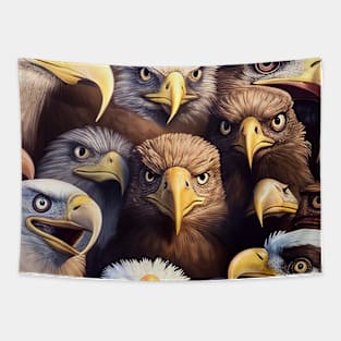 Bird Eagle Wild Nature Funny Happy Humor Photo Selfie Tapestry