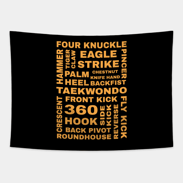 Taekwondo guide for beginners and advanced students Tapestry by NicGrayTees