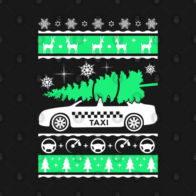 Taxi Carrying Christmas Tree by adik