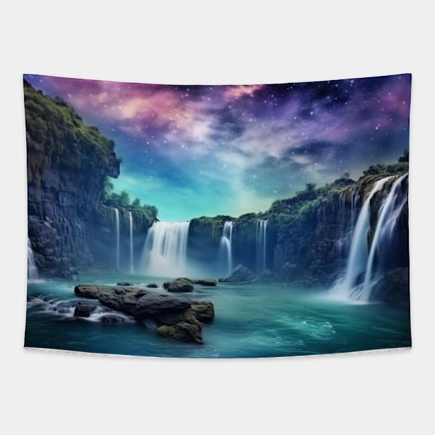 Landscape Magical Dimension Fantastic Planet Surrealist Tapestry by Cubebox