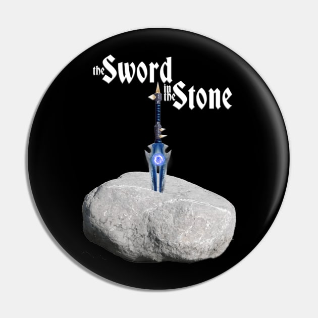 The Sword In The Stone - Thunderfury - WoW Classic - White Writing Pin by DadbodsTV