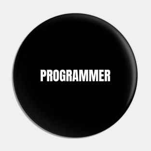 Programmer Word - Simple Bold Text Pin