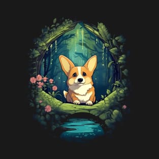 Corgi In The Forest T-Shirt