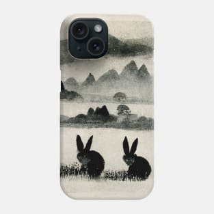 Rabbits in Japan Phone Case