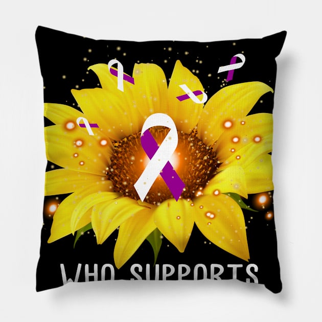 Just A Woman Who Support ORAL CANCER Awareness Pillow by ThePassion99