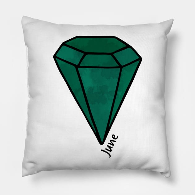 June Alexandrite Birthstone Pillow by murialbezanson