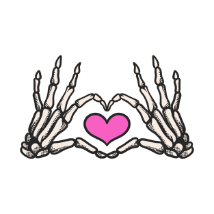 skeleton valentine, hand love T-Shirt