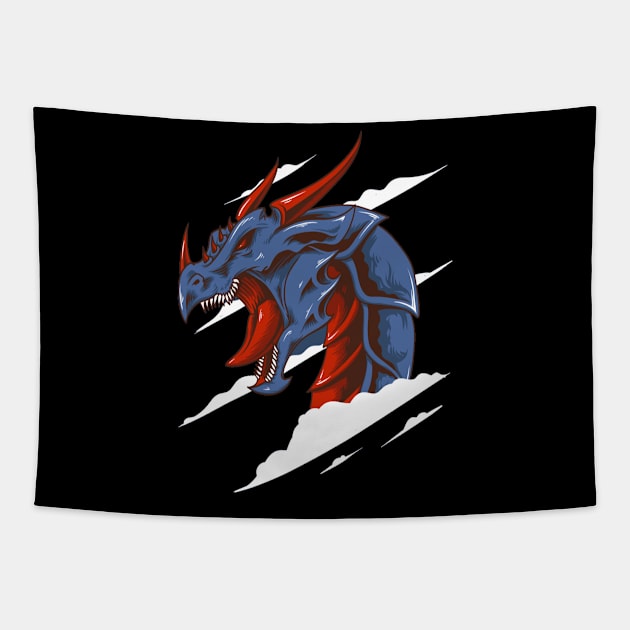 Japanese Style Dragon Tapestry by leodesigns