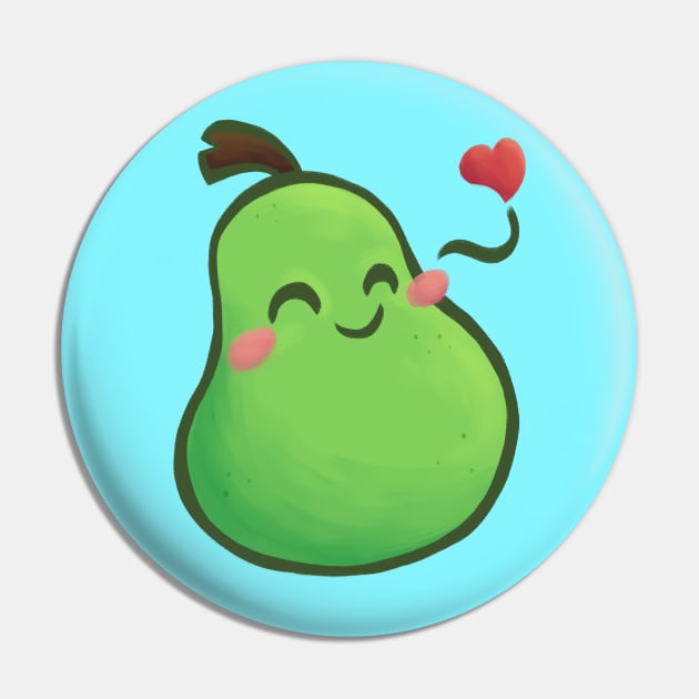 Happy Pear Pin by FuchsiaNeko