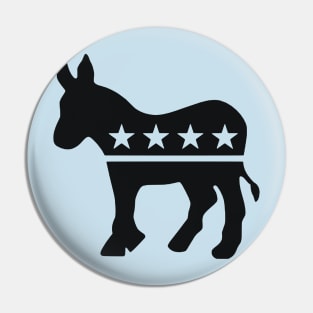 Democrat Donkey Black Pin