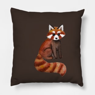 Watercolor Red Panda Pillow