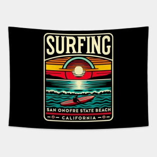 Surfing | San Onofre State Beach, California Tapestry