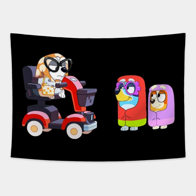 Blueys Granny Mobile Tapestry by Iluminater