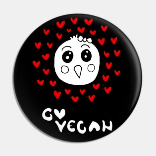 Go Vegan Pin