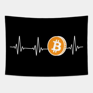 Bitcoin Heartbeat BTC Cryptocurrency Tapestry